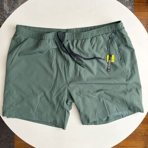 Swet Tailor Men’s 7” Active Short Size 2XL Olive Green Lined New